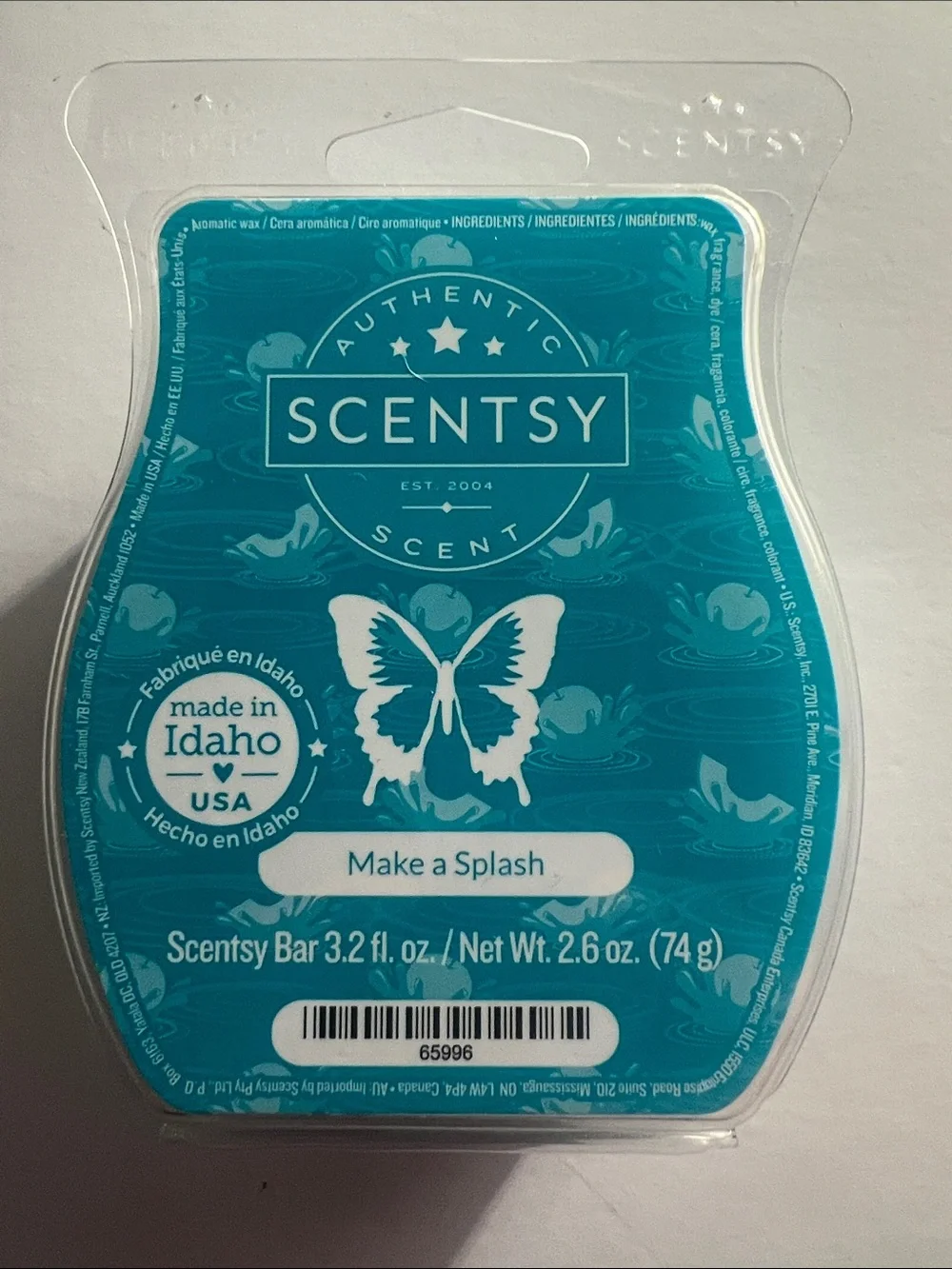 RETIRED/DISCONTINUED Scentsy Make a Splash Wax Bar
